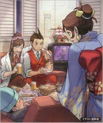 Official Apollo Justice Artwork Featuring The Great Scientist Ema Skye Apollo Himself Trucy Wright The Magician And Hobo P Apollo Justice Phoenix Wright Ace