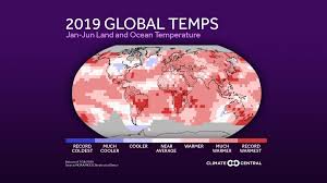 2019 Global Temperature Anomalies Through June Climate Central