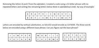 4.5 out of 5 stars. Vertical Substitution Cipher Puzzle Puzzles