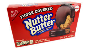 Nutter butter cookies are typically in a peanut shape, but these are round and coated in fudge. Nabisco Fudge Covered Nutter Butter Unwrapping Youtube