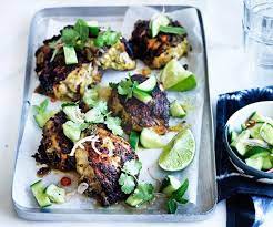Turmeric Chicken With Cucumber Salad Recipe Summer Chicken Recipes Recipes Cucumber Salad