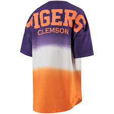 A place to document wsbf concerts, memories of our beloved astro , parking woes, football games, super taco burritos. Clemson Tigers Women S Ombre V Neck Spirit Jersey T Shirt Purple Orange