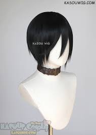 The item is in good condition with regular signs of use. Attack On Titan S4 Mikasa Ackerman Short Black Wig