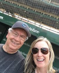 Missing my dad something fierce today but got to be in our place with my  other special guys. Yep, that's his hat❤️ @cubs