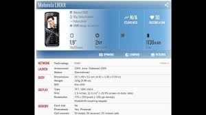 Motorola L800t PRICE AND SPECIFICATION ...