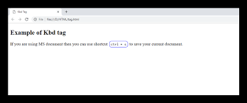 Html Kbd Tag Javatpoint