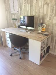 Schreibtisch Mit Einem Regal Und Einem Schreibtischunterschrank Von Ikea Die Platte Ist Aus Dem Baushau Regal Schreibtisch Jugendzimmer Ikea Schreibtischideen