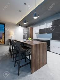 kitchen island in a modern kitchen