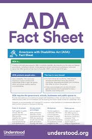 Ada Fact Sheet Fact Sheet Special Education Law Disability Advocacy