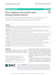 Lei han∗, jiechao xiong∗, peng sun∗, xinghai sun, meng fang, qingwei guo, qiaobo chen, tengfei shi, zhengyou zhang. Pdf Poor Cardiovascular Health Status Among Chinese Women