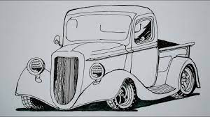 How To Draw A Classic Car Step By Step - Youtube