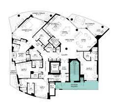 Virage Bayshore South Tampa Fairview Penthouse Apartment Floor Plans Modern Floor Plans Luxury Floor Plans