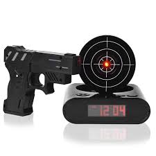1 Set Desk Gadget Target Laser Shooting Alarm Clock Alarm Clock Digital Alarm Clock Clocks For Sale