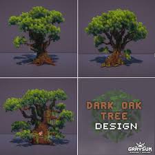 Minecraft - Dark Oak Trees | Minecraft Fountain, Minecraft Architecture, Minecraft  Tree