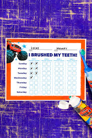 blaze teeth brushing chart nickelodeon parents