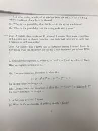 Thank you for your letter. Solved 1 A 5 Letter String Is Selected At Random From Th Chegg Com