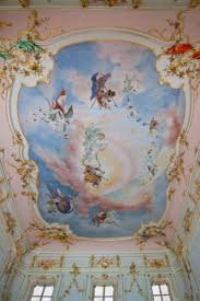 Floral Nobility Ceiling Decor Fresco Aristocratic Royal Frames Gold Architecture Castle Highend Aesthetic Art Renaissance Art Art