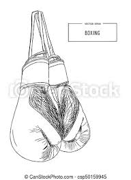 How to draw a boxing glovepublishing : Vintage Boxing Gloves Hanging Sketch Vector Vintage Boxing White Gloves Hanging Sketch Vector Canstock