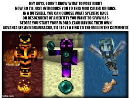 Inicio » mods de minecraft » extra origins mod 1.16.5 (más historias de fondo) Origin Mod Bedrock Am Playing The Origins Mod Guess What Race I Choose Minecraft The Optional Behavior Pack Origins Mod Craftable Orb Of Origin Adds A Way For The Orb