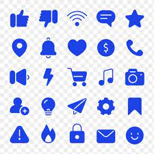Filled Social Media Icon Png Set In Blue On Transparent Background Free Image By Rawpixel Com Ning In 2021 Social Media Icons Business Icon Social Icons