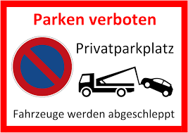 (von fahrzeugen) vorübergehend an einer straße, auf einem platz o. Parken Verboten Schild Zum Ausdrucken Muster Vorlage Ch