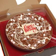 This cake is made with half a batch of my favorite vanilla layer cake recipe, some o. Happy Birthday Chocolate Pizza 260g Moonpig