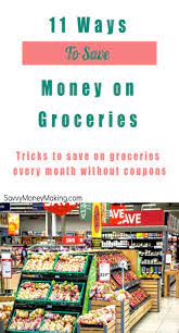 11 Easy Ways To Save Money On Groceries Every Month No Coupons Save Money On Groceries Grocery Spending Grocery Savings Tips