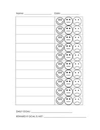 Smiley Face Behavior Chart Worksheets Teaching Resources Tpt