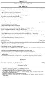 Therefore, a certain importance is attached to contriving the most captivating. Consulting Intern Resume Sample Mintresume