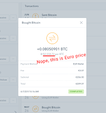 It's easy to buy bitcoin if you want to see what owning it is like. Beware Coinbase Transaction History Incorrectly Lists Euro Prices As Usd Cryptocurrency
