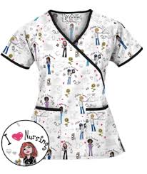 Ua Pride And Passion White Mock Wrap Scrub Top Style Wt668pnp Nursesweek Printtop Ilovenursing Uniformadvantage Ada White Scrub Tops White Scrubs Scrubs