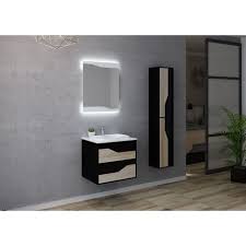 Il dispose d'espaces de rangement notamment un tiroir pour déposer par exemple vos accessoires de beauté ou serviettes. Meuble De Salle De Bain Urbino 600 Scandinave Et Noir
