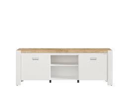 Breite ca 114 cm höhe ca. Deviso Tv Schrank Hifi Schrank Lowboard Weiss Eiche Westminster 230 95