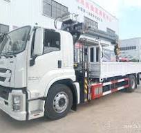 ISUZU GIGA RHD/LHD 4X2 Cargo Truck Mounted Crane Shenbai 7Ton 8Ton 10Ton  Hydraulic Telescopic Boom Crane in Russia