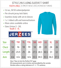 jerzees youth t shirt size chart coolmine community school