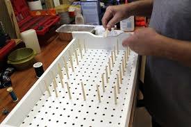 Brief Tutorial To Make Insert For Thread Holder For Ikea Alex Cabinet Sewing Room Organization Sewing Organization Thread Storage