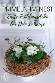 Zarte Fruhlingsdeko Mit Primeln Im Nest Diy Anleitung Schritt Fur Schrittwww Seaside Cottage De Fruhlin Fruhlingsdeko Fruhlingsdekoration Fruhlings Dekoration