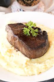 Best potato to go with beef tenderloin. Filet Mignon With Port Sauce And Truffle Mashed Potatoes Cake N Knife