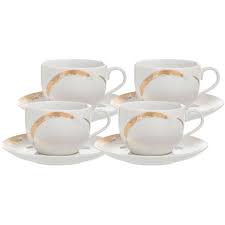 Maybe you would like to learn more about one of these? Odessa Tea Cup And Saucer Set Of 4 White Gold The One Uae