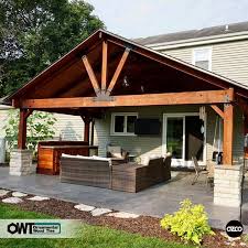 6x6 Post Base Laredo Sunset Ozco Building Products Backyard Pavilion Covered Patio Design Backyard Patio