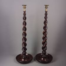 Extra tall wooden candle holders. Pair Of Victorian Turned Wood Extra Tall Oak Candlesticks W8481