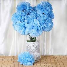 36 Giant Artificial Carnation Flowers Wedding Vase Centerpiece Decor Light Blue Carnation Flower Carnation Centerpieces Carnations