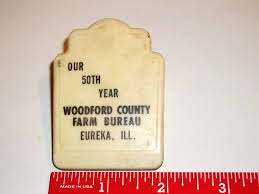 Vintage Woodford County Farm Bureau Eureka Illinois Plastic Spring Clip Il Eureka Illinois Illinois Vintage