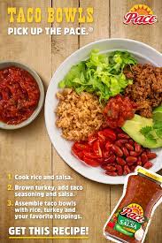 Taco Bowls Pace Foods Recipe Recipes Lunch Recipes Healthy Food