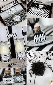Black And White Halloween Pictures Chic Halloween Party Ideas In Contemporary Black And White White Halloween Party Chic Halloween Black White Halloween