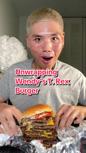 Unwrap the Wendy’s T. Rex Patties Burger with Me