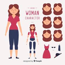 Free Vector Cartoon Woman For Motion Design