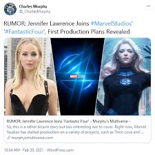 Jennifer lawrence spędziła trochę swojego czasu z pacjentami, ich rodzinami, jak i. Rumor Jennifer Lawrence To Make Marvel Cinematic Universe Debut As Sue Storm In Fantastic Four Bounding Into Comics