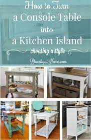 To turn a sofa table into a kitchen island. How To Turn A Console Table Into A Kitchen Island This Vintage Console Table Will Get An Update Console Table Small Kitchen Storage Functional Kitchen Island