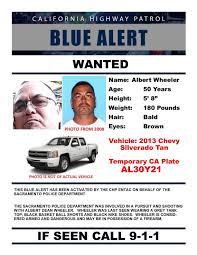 Blue alerts provide immediate information to the public to prevent further harm and aid in the swift apprehension of the suspect. Blue Alert Issued For Man Who Fired On Police In Sacramento The Sacramento Bee